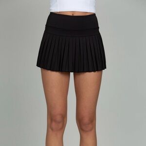 Gold Hinge Size Large Black Skirt High Waisted Pleated Mini Tennis Activewear